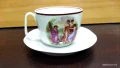 стар български порцелан Изида чаена чаша трите грации , снимка 2