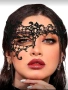 05 домино за 1 око черна маска дантела за лице очи маскарад парти бал, снимка 7