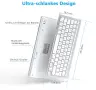 Bluetooth клавиатура OMOTON KB066 за Mac и др., компактна безжична клавиатура, цвят: сребристо/бяло , снимка 6