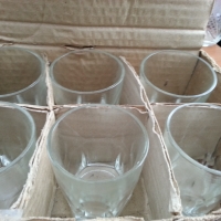 Ретро стъклени чаши за вода уиски , снимка 1 - Антикварни и старинни предмети - 36084121