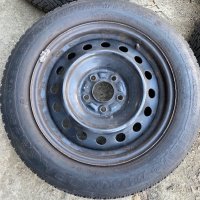 железни джанти 5х114.3 16 с гуми Dunlop 205/60/16, снимка 2 - Гуми и джанти - 44498472