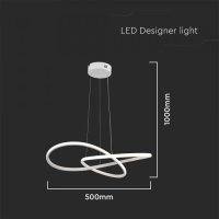 LED Полилей 20W Бял Топло Бяла Светлина, снимка 5 - Полилеи - 41395433