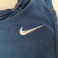 Nike FIT DRY оригинално дамско спортно бюстие в син и бял цвят р-р L, снимка 3 - Корсети, бюстиета, топове - 42176455