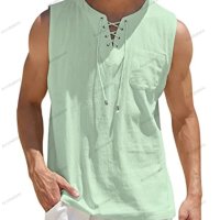Мъжка модна лятна риза без ръкави, 10цвята - 023, снимка 11 - Ризи - 41690882