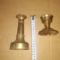 Стари свещници 2 броя - бронзов свещник, снимка 5 - Антикварни и старинни предмети - 41000745