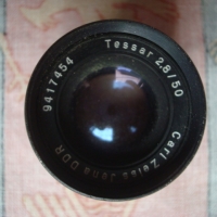 Обектив, окуляр, оптика, Carl Zeiss Jena Tessar 2,8/50  № 39, снимка 1 - Обективи и филтри - 36103976