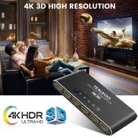 HDMI превключвател 5 в 1 изход с дистанционно управление, снимка 5 - Друга електроника - 40394229
