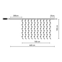 Коледни лампички Завеса, 100 LED, Студено бяло, Прозрачен кабел, 4.6м, снимка 3 - Лед осветление - 42734689