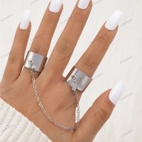 Дамски модни бижута, пръстени с верижка, 8модела - 023, снимка 2 - Пръстени - 41041286