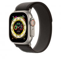 Каишка Apple Watch ULTRA – 49mm, черна с оранжево, снимка 3 - Каишки за часовници - 38978689