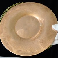 Медна чиния 20 см.,гравирана. , снимка 2 - Антикварни и старинни предмети - 40777206