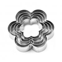 5 големи цветя метални резци форми за бисквитки фондан тесто украса декорация, снимка 1 - Форми - 22421696