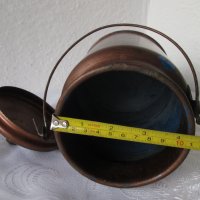 Стар метален съд, желязо, гюм с капак, снимка 5 - Антикварни и старинни предмети - 41964995
