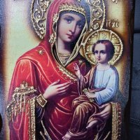 Икона на платно А5 на Пресвета Майка Богородица Закрилница - ръчна изработка . Модели А , Б и В. , снимка 15 - Икони - 42689489