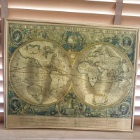 Стара географска карта на Хондиус  за декорация на стена - реплика , снимка 1 - Антикварни и старинни предмети - 40756020