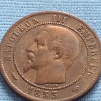 Рядка монета 10 сантима 1853г. Франция Наполеон трети за КОЛЕКЦИЯ 30208, снимка 5 - Нумизматика и бонистика - 42683185