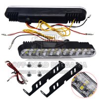 LED Дневни светлини с мигач за джипове и леки коли 12V, снимка 3 - Аксесоари и консумативи - 40393645