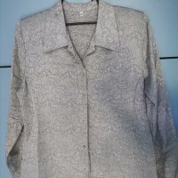 Официална сребриста дамска риза, снимка 1 - Ризи - 42281258