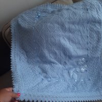 Бебешко плетено зимно одеяло , снимка 1 - Комплекти за бебе - 41522531