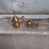 Месингови лот ибриче и лампа, снимка 1 - Декорация за дома - 33930904