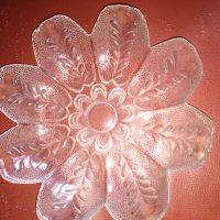 Стъклена фруктиера във формата на цвете, снимка 1 - Чинии - 40846205