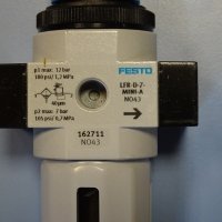 Филтър регулатор на въздух Festo LFR-1/4-D-7-miniA, снимка 3 - Резервни части за машини - 40528436