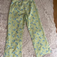 Панталони летни, зелено на цветя, снимка 2 - Панталони - 40913283
