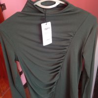 Дамско памучно поло S-M внос Италия, GANG INDIA, снимка 6 - Блузи с дълъг ръкав и пуловери - 42176303