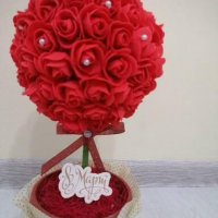 Подарък с рози фоам, снимка 1 - Декорация за дома - 35967381