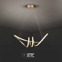 LED Полилей 24W Златен Топло Бяла Светлина, снимка 2 - Полилеи - 41394652