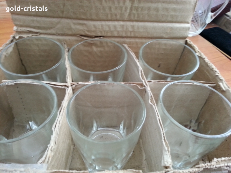 Ретро стъклени чаши за вода уиски , снимка 1