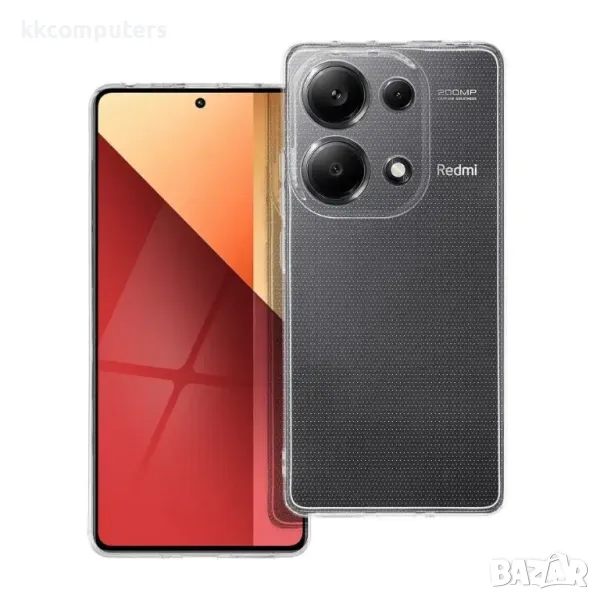 Калъф силикон Shock Прозрачен /Черна рамка/ за Xiaomi Redmi Note 13 4G Баркод : 3131350, снимка 1