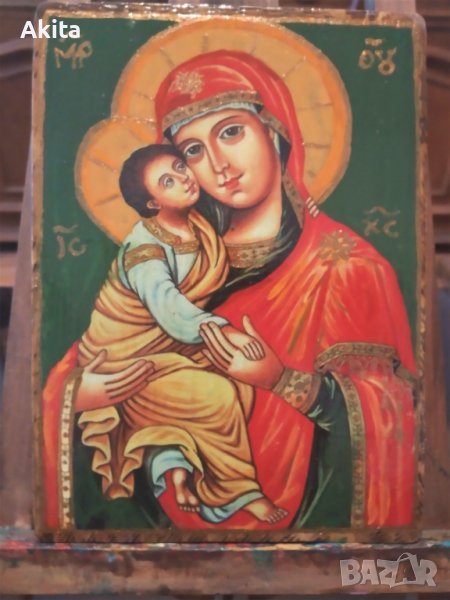 Икона св. Богородица с Младенеца , снимка 1