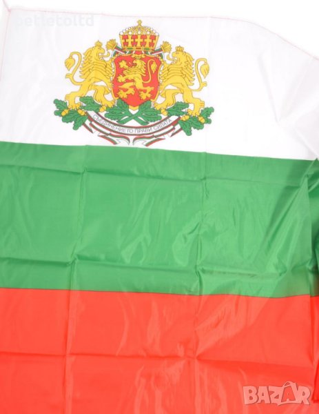 Знаме на Р. България с ГЕРБ 145 см Х 92 см, снимка 1