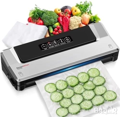 Вакуум машина 125W с 4 режима за сухи и мокри храни. Bonsenkitchen VS2100, снимка 1