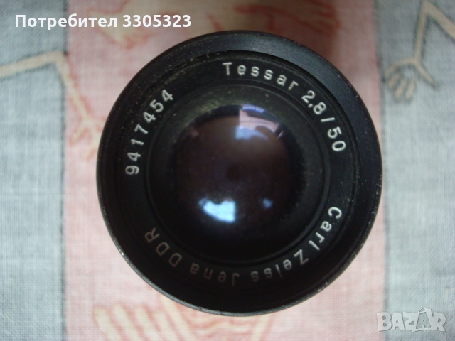 Обектив, окуляр, оптика, Carl Zeiss Jena Tessar 2,8/50  № 39, снимка 1