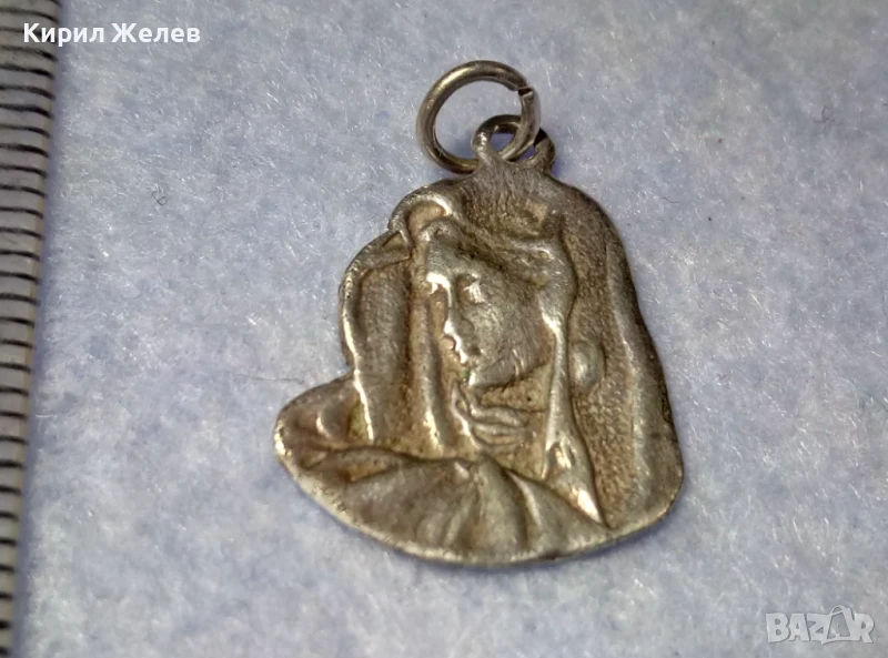 СТАРА КАТОЛИЧЕСКА СРЕБЪРНА ИКОНКА ИКОНА СРЕБРО ВИСОКА ПРОБА РЪЧНА ХУДОЖЕСТВЕНА ИЗРАБОТКА 33980, снимка 1