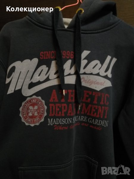 Дебел оригинален суитчър с щампа Madison Square Garden, с качулка и връзки, снимка 1
