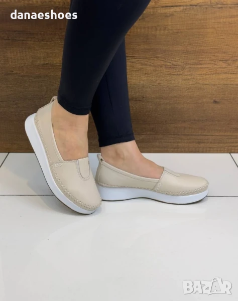Дамски обувки от естествена кожа без връзки , снимка 1