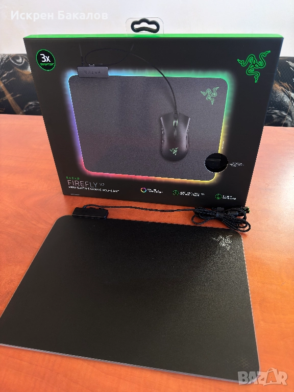 Геймърска подложка за мишка Firefly V2, светеща, снимка 1