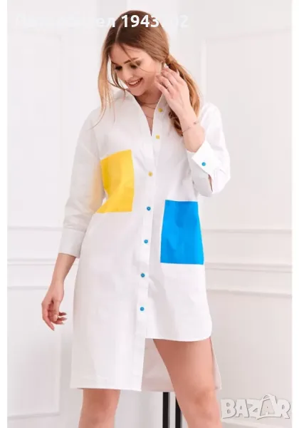 Дамска дълга риза в бял цвят FG503 FASARDI, снимка 1