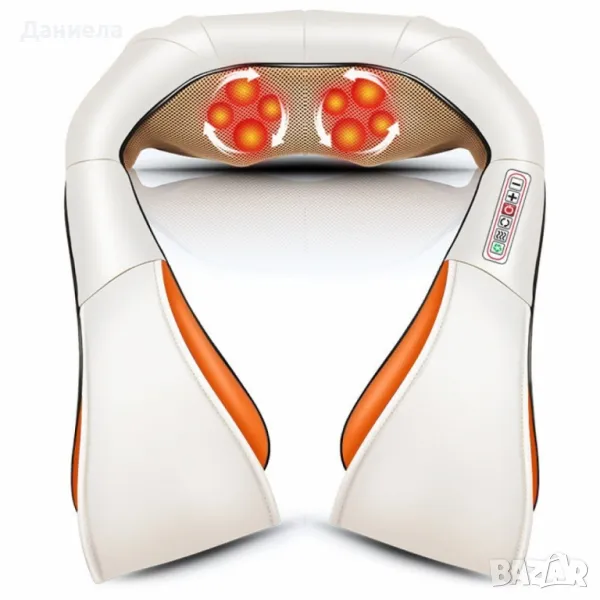 Шиацу 4D масажор за врат, гръб, плешки и рамене с функция затопляне , снимка 1