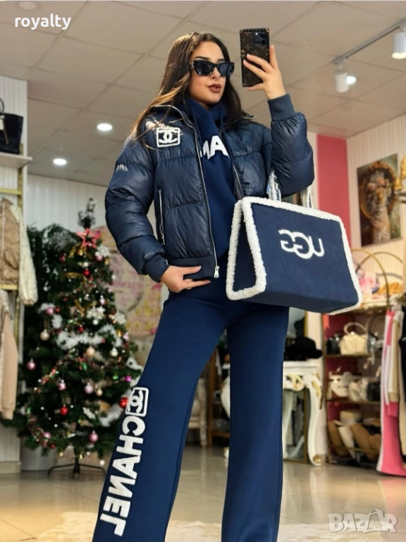 Ch🅰️nel Син Дамски Комплект Три Части , снимка 1