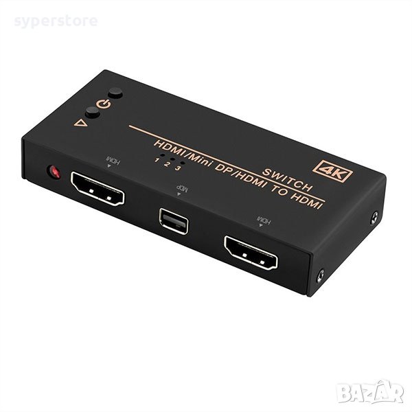 Превключвател 2xHDMI/Mini DP to HDMI SS300897, снимка 1