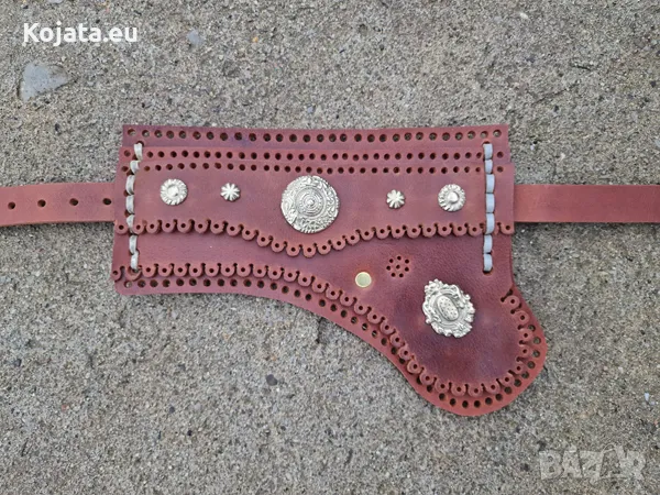 Силях / Силяхлък – 3 или 4 прегради – ръчна изработка от телешка кожа, снимка 1