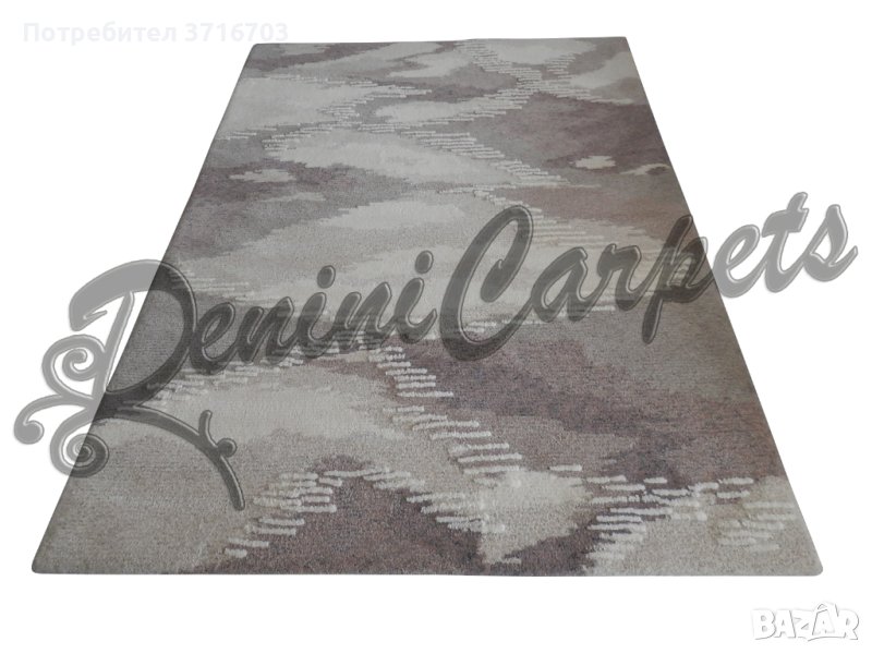 Дизайнерски луксозен ръчно изработен вълнен килим от новата колекция на Денини Карпетс, снимка 1