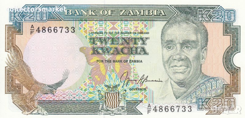 20 квача 1989-91, Замбия, снимка 1