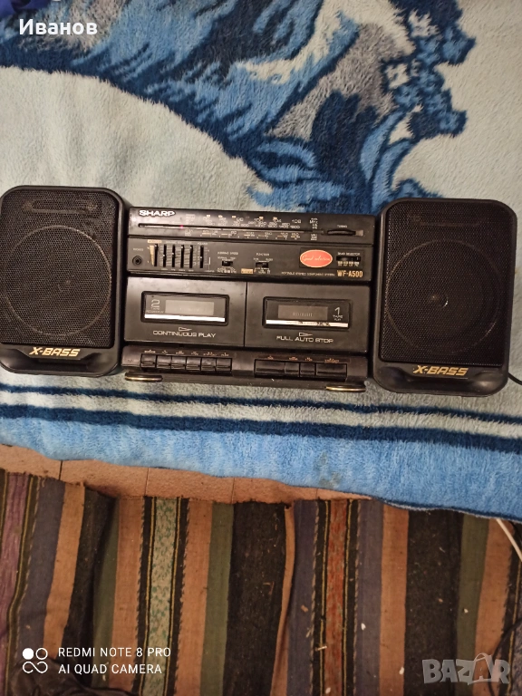 Ретро радиокасетофон шарп модел wfА500, снимка 1