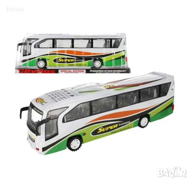 Фрикционен автобус 🚍със звук и светлина , снимка 1