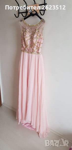 официална розова рокля размер М/Л, снимка 1